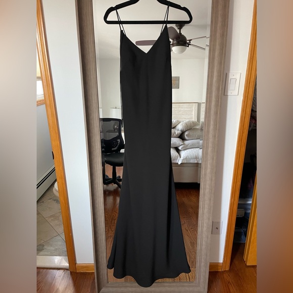 Hayley Paige Occasions STYLE 5901 Black bridesmaids dress - Picture 3 of 4